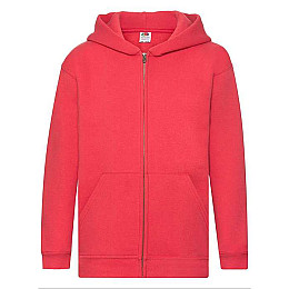 Толстовка Fruit of the loom Premium hooded sweat jacket Kids 116 см Красный (62-035-0)