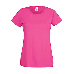 Футболка Fruit of the loom Ringspun Premium T Lady-Fit S Малиновый (61-424-0)