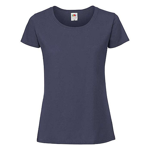 Футболка Fruit of the loom Ringspun Premium T Lady-Fit XS Темно-синий (61-424-0)