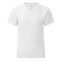 Футболка Fruit of the loom Girls Iconic T 104 см Білий (61-025-0)