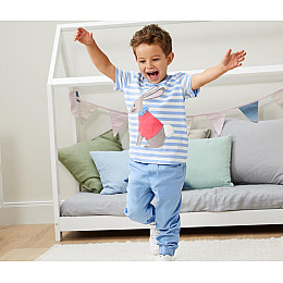 Футболка TCM Tchibo T1690455559 Голубо-белый 110-116 (3012039254)