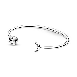 Серебряный браслет No Brand Месяц и звезды 599120C01 17.5