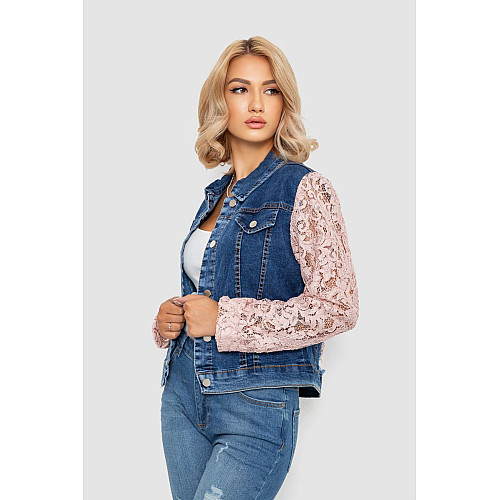 Джинсовая женская куртка AGER 29 Сине-розовый (247R9799-1)