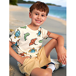 Футболка No brand 52202-BG 134 см Бежевый (93038261)