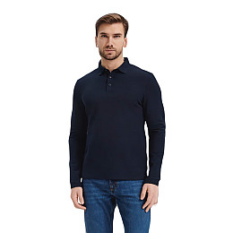Лонгслив поло No brand 687059-DB 42 Темно-синий (91498525)