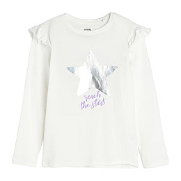 Дитячий лонгслів No brand 077001-W 140 см Білий (92788637)