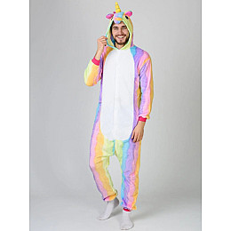 Пижама кигуруми Jamboo Радужный единорог M Разноцветный (J400879)