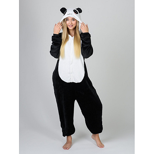 Пижама кигуруми Jamboo Снежная печальная панда S Черно-белый (J400036)