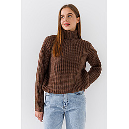 Джемпер женский No Brand 5015 One Size Коричневый (2000990775733)