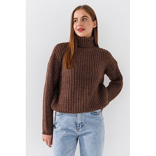 Джемпер женский No Brand 5015 One Size Коричневый (2000990775733)