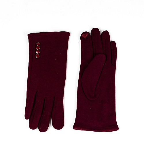 Перчатки Smart Touch женские LuckyLOOK One Size Бордовый 651-982