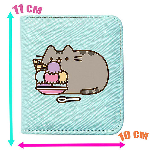 Кошелек 2Life Pusheen cat 11х10 см Мятный v-12254