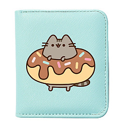 Кошелек 2Life Pusheen cat Кот в пончике 11х10 см Мятный v-12255