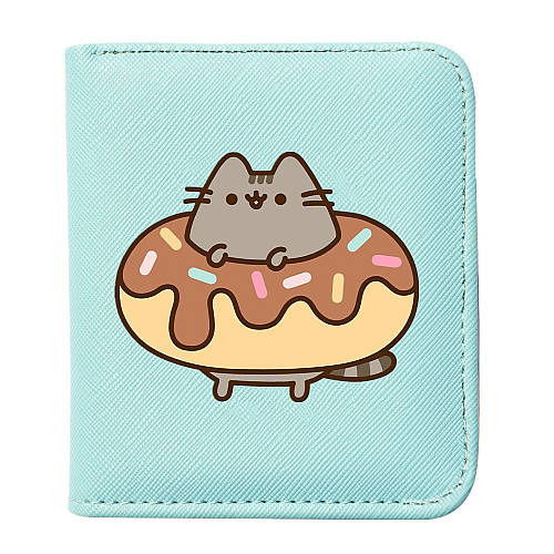 Кошелек 2Life Pusheen cat Кот в пончике 11х10 см Мятный v-12255
