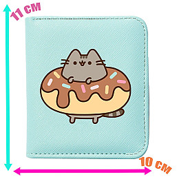 Кошелек 2Life Pusheen cat Кот в пончику 11х10 см Мятний v-12255