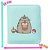 Кошелек 2Life Pusheen cat Кот с коктейлем 11х10 см Мятный v-12256
