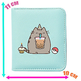Кошелек 2Life Pusheen cat Кот з коктейлем 11х10 см М'ятний v-12256