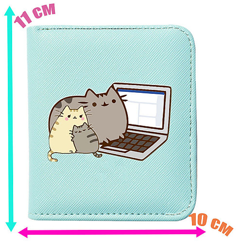 Дитячий гаманець 2Life Pusheen cat 11х10 см М'ятний v-12257
