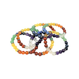 Браслет Amber 7 Чакр 8 мм Різнокольоровий 20428