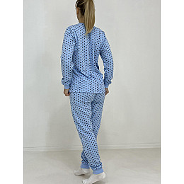 Пижама женская Triko Горошек 56-58 Черно-голубой (23494246-4)