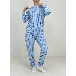 Пижама женская Triko Горошек 60-62 Черно-голубой (23494246-5)