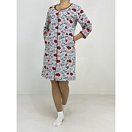 Халат женский на молнии Triko Love 48-50 Разноцветный (80024090-2)