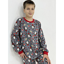 Пижама подростковая Triko Новогодние гномы 140 см Разноцветный (89140124-1)