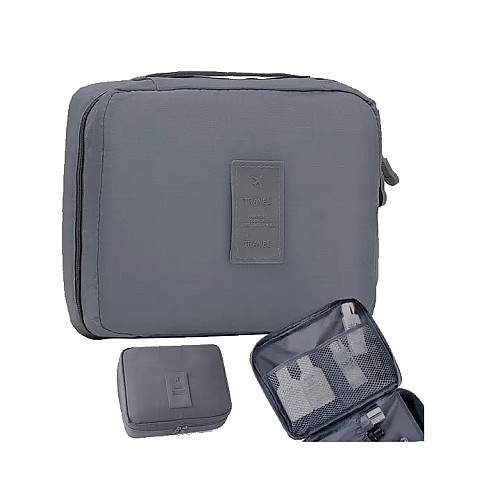 Дорожная косметичка-несесер Retoo 19х24х9,5 см Серый (S93596 grey)