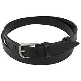 Ремень женский кожаный Skipper 2,5 см Черный (1642-25)