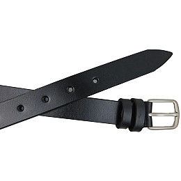 Ремень женский кожаный Skipper 2,5 см Черный (1643-25)