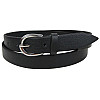 Ремень женский кожаный Skipper 2,5 см Черный (1647-25)