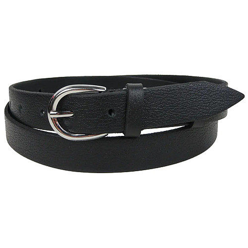 Ремень женский кожаный Skipper 2,5 см Черный (1647-25)