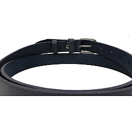 Ремень женский кожаный Skipper 2,5 см Темно-синий (1644-25)