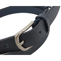 Ремень женский кожаный Skipper 2,5 см Темно-синий (1645-25)