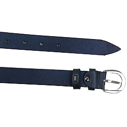 Ремень женский кожаный Skipper 2,5 см Темно-синий (1646-25)