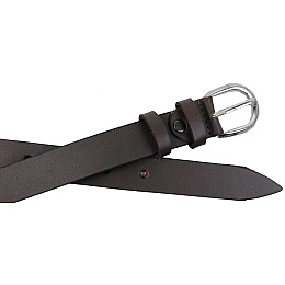 Ремень женский кожаный Skipper 2,5 см Темно-коричневый (1648-25)