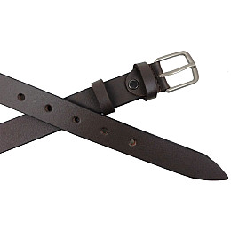 Ремень женский кожаный Skipper 2,5 см Темно-коричневый (1649-25)