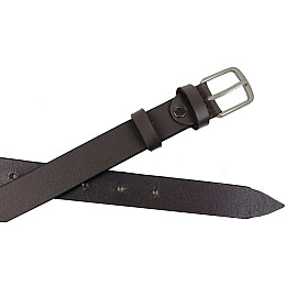 Ремень женский кожаный Skipper 2,5 см Темно-коричневый (1649-25)