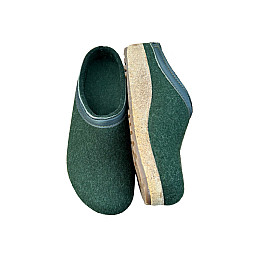 Тапки из натурального войлока Haflinger 38 Зеленый (600902-38)