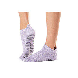 Носки для йоги ToeSox Full Toe Low Rise Grip Heather M 39-42.5 Purple
