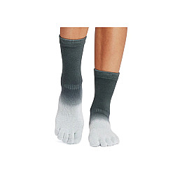 Носки для йоги ToeSox Full Toe Crew Grip Snowpack S 36-38.5 Серый