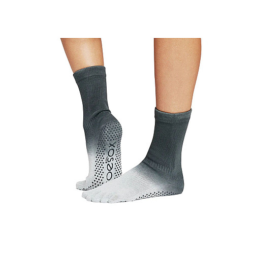 Носки для йоги ToeSox Full Toe Crew Grip Snowpack S 36-38.5 Серый