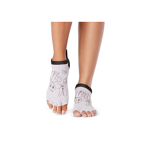 Носки для йоги ToeSox Half Toe Low Rise Sleeping Spell M 39-42.5 Белый