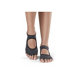 Носки для йоги ToeSox Half Toe Bellarina Grip Quartz S 36-38.5 Черный