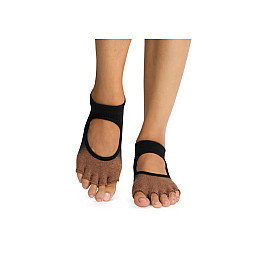 Носки для йоги ToeSox Half Toe Bellarina Grip Clove Ombre S 36-38.5 Коричнево-чорний
