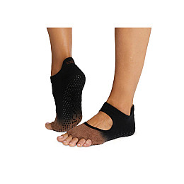 Носки для йоги ToeSox Half Toe Bellarina Grip Clove Ombre M 39-42.5 Коричнево-черный
