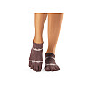Носки для йоги ToeSox Full Toe Low Rise Grip Quartz Wave Stripe M 39-42.5 Коричневый