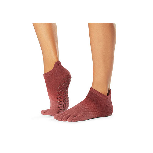 Носки для йоги ToeSox Full Toe Low Rise Grip Mesa Ombre S 36-38.5 Бордовий