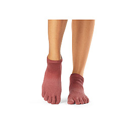 Носки для йоги ToeSox Full Toe Low Rise Grip Mesa Ombre S 36-38.5 Бордовий