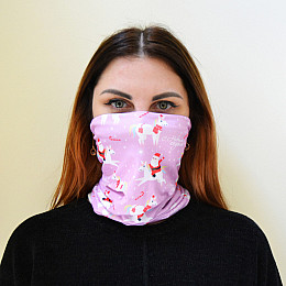 Захисна баф-маска на обличчя 4Profi New Year Pink S 14790_2